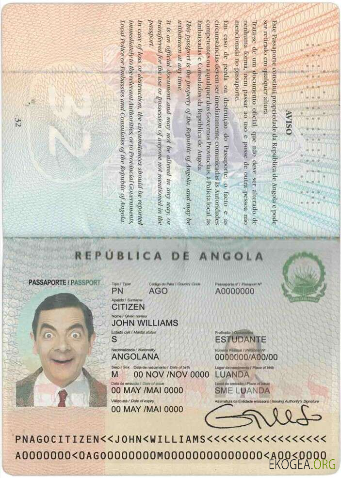 Passeport angolais